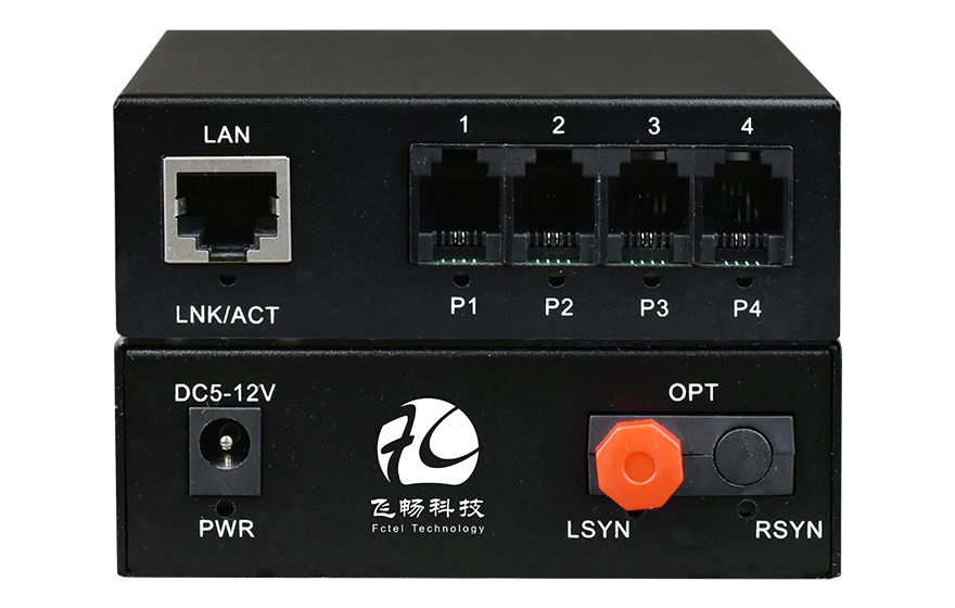 飞畅科技-4路电话（RJ11）+1路百兆以太网 电话光端机